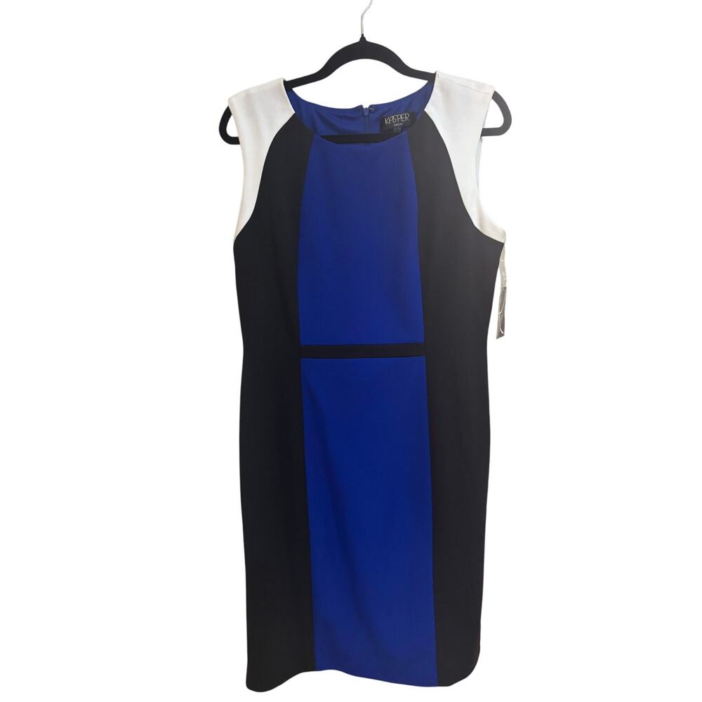 Kaspar women dress size 8 blue and black NWT